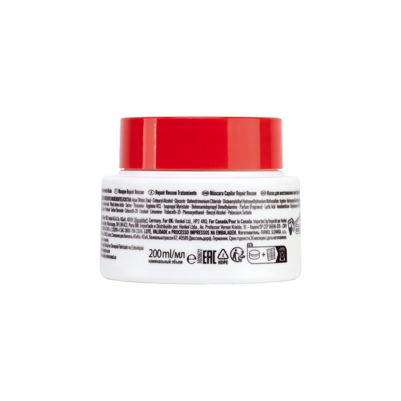 Bonacure Repair Rescue Tratamiento 200ml Schwarzkopf – Mascarilla Reparadora Intensiva Cabello Dañado