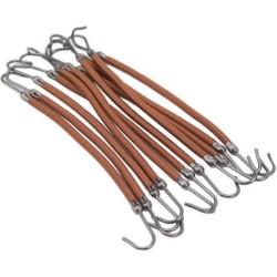 Gomas para el Cabello con Gancho Marrones – 6 Unidades