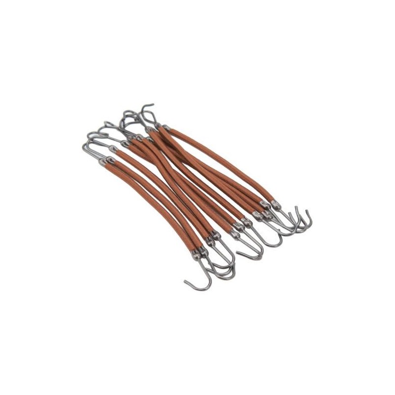 Gomas para el Cabello con Gancho Marrones – 6 Unidades
