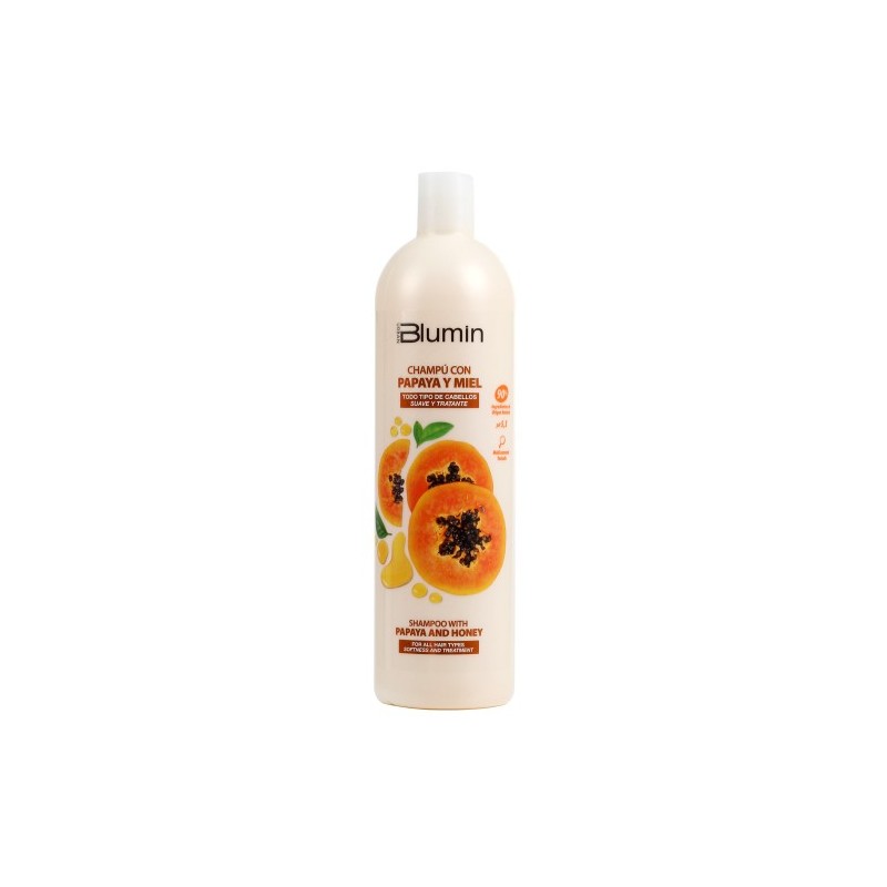 Champú efecto sedoso y ultrabrillo. Papaya y miel Blumin 1 litro