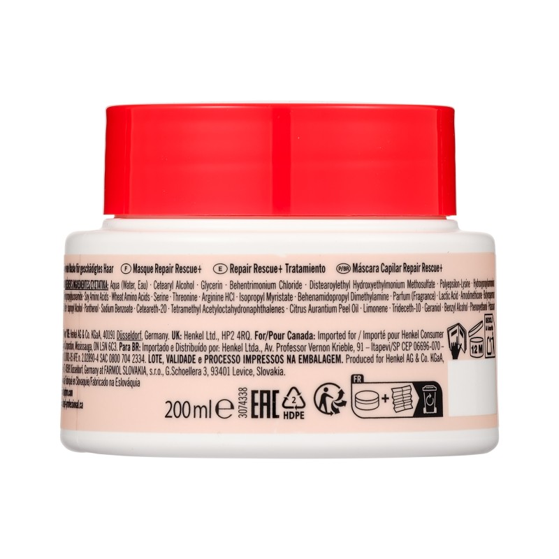 Bonacure Repair Rescue Tratamiento 200ml Schwarzkopf – Mascarilla Reparadora Intensiva Cabello Dañado