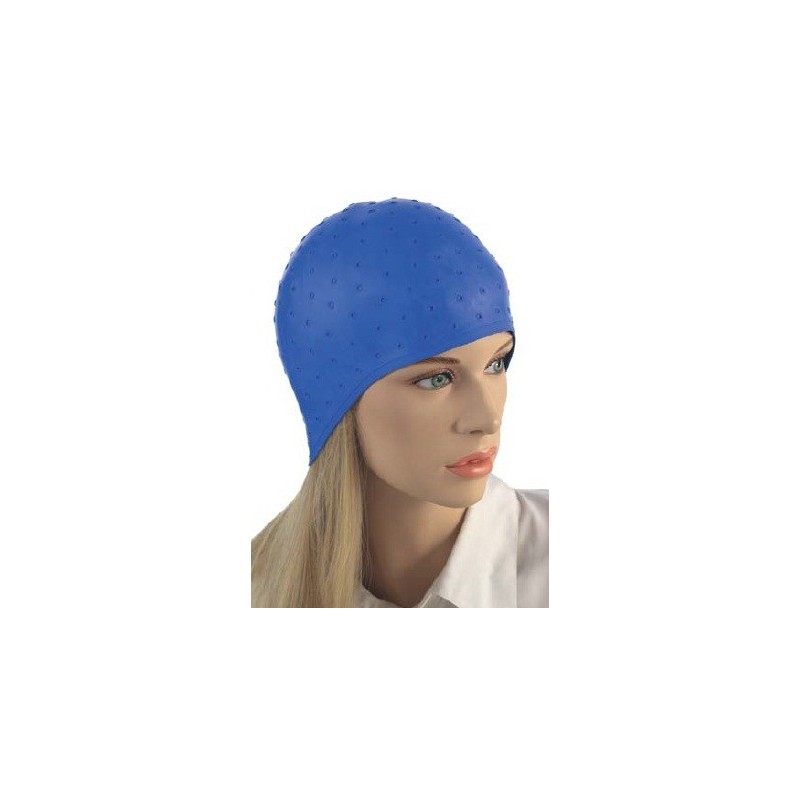 Gorro mechas goma azul